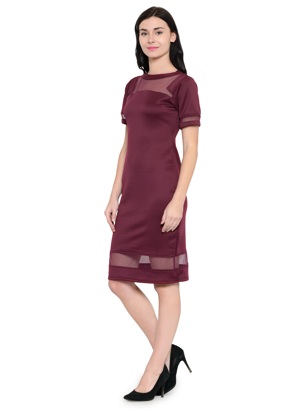 Fool Me Once Wine Midi Dress